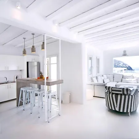 Luxury Mykonos Shali 4 Bedrooms Sea View Private Pool Elia Βίλα *