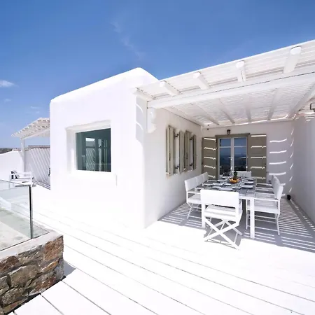 Luxury Mykonos Shali 4 Bedrooms Sea View Private Pool Elia فيلة