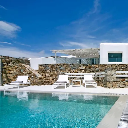 Luxury Mykonos Shali 4 Bedrooms Sea View Private Pool Elia Вилла *